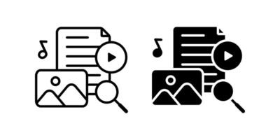 Media File icon set. Files media sign. for mobile concept and web design. illustration on white background vector