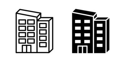Building icon set. for mobile concept and web design on white background vector
