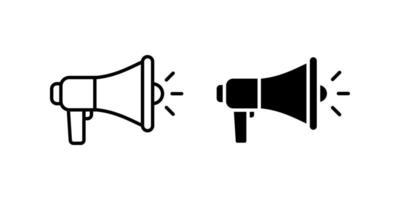 Megaphone icon set. Loudspeaker Symbol. for mobile concept and web design. illustration on white background vector