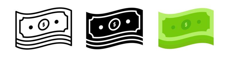 Money icon set.for mobile concept and web design on white background vector