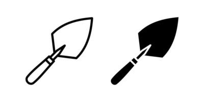 Brick Trowel icon set. for mobile concept and web design on white background vector