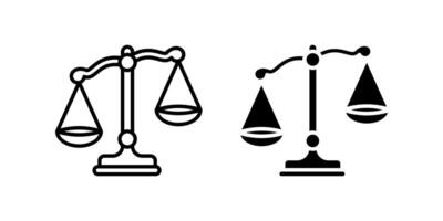 Scales icon set. for mobile concept and web design on white background vector