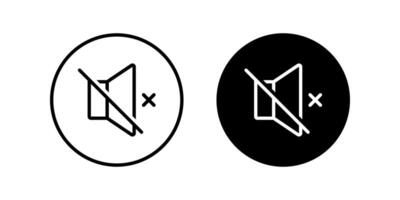 Mute icon set.for mobile concept and web design. illustration vector