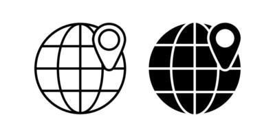 Location icon set. for mobile concept and web design. illustration vector