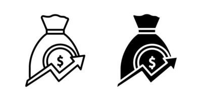 Investment icon set. for mobile concept and web design on white background vector