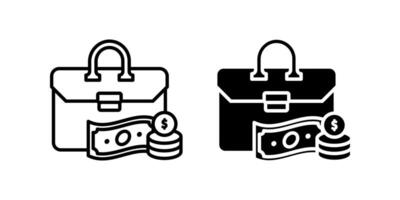 Briefcase icon set. for mobile concept and web design on white background vector