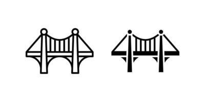 Bridge icon set. for mobile concept and web design on white background vector