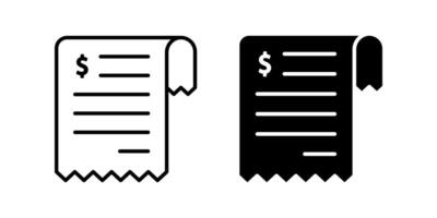 invoice icon set.for mobile concept and web design on white background vector
