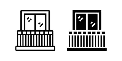 Balcony icon set. for mobile concept and web design on white background vector