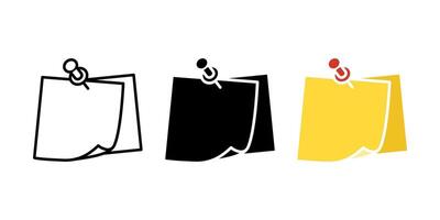Set of Note icons. for mobile concept and web design. illustration on white background vector