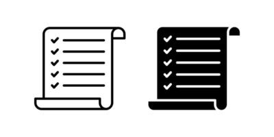 List icon set. Document sign. for mobile concept and web design. illustration on white background vector