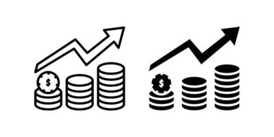 Business Growth icon set. for mobile concept and web design on white background vector