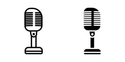 Microphone icon set. for mobile concept and web design. illustration vector