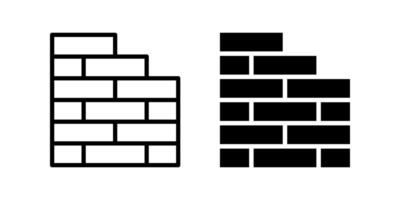 Brick Wall icon set.for mobile concept and web design on white background vector