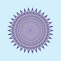 optical illusion, with concentric sharp vector