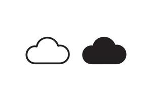 Cloud icon set for web and apps vector