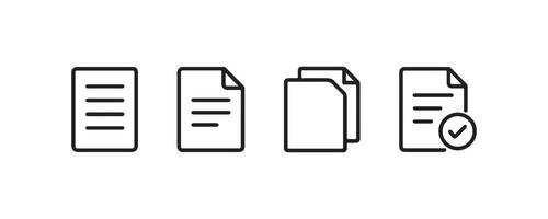 Document icon set with variations vector