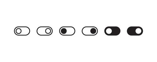 Toggle switch icon set for interface design vector