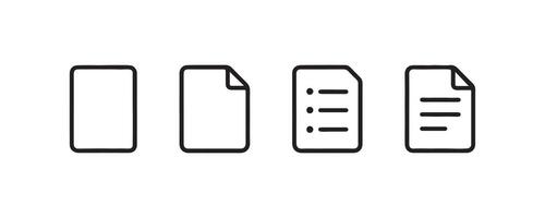 Document and file icon set for digital use vector
