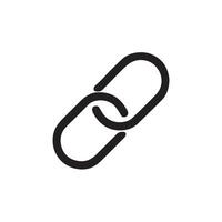 Chain link icon representing hyperlink connection vector