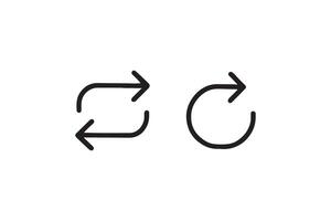 WebRepeat and refresh arrow icons for interface vector