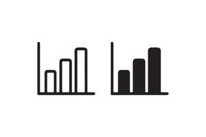 Bar chart icon set for business and data vector