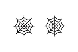 Spiderweb icon set in outline style vector