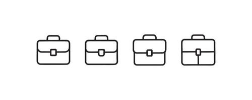 Briefcase icons for business and work use vector