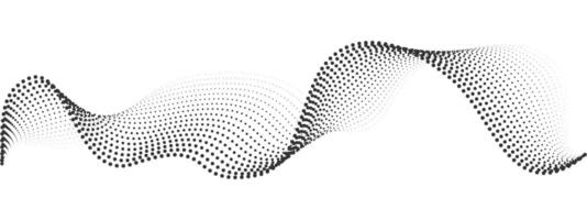 Futuristic geometric abstract shapes halftone, smooth wavy dotted lines gradient curved stripes. Abstract digital wave particles. modern bg for equalizer, audio recording. vector