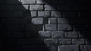 Darkened Stone Architectural Element Shrouded in Shadow and Textured by the Play of Light photo