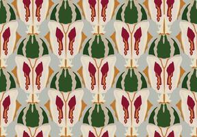 Artistic abstract seamless pattern with stylish decorative zoomorphic organic shape in 1920s European graphic style vector