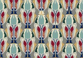 Artistic abstract seamless pattern with stylish decorative zoomorphic organic shape, 1920s European graphic design style vector