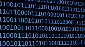 This design showcases a dynamic arrangement of binary digits that create a visually captivating abstract background. Ideal for technology themes video
