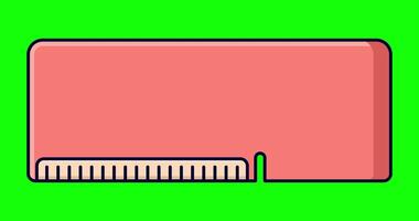 RAM memory computer animation. Computer RAM animation. Random access memory. Flat cartoon style. 4K animation. video