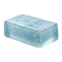 Rectangular ice block with a frosted isolated png