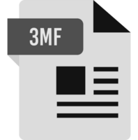 3mf Ip Icon Black And Grey With Symbol png