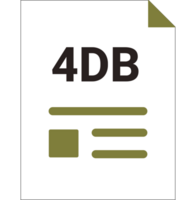 4db With Deep And Minimal Colors And Folded Icon png