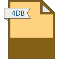 4db File Format Icon Minimal png