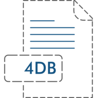 4db File Format Icon Rounded Outline png