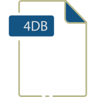 4db File Format Minimal Icon Outline png