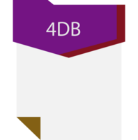4db File Format Minimal Icon png