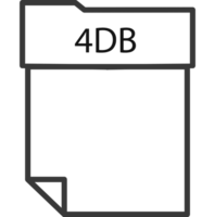 4db File Format Minimal Icon With Thick Outline png
