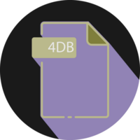 4db File Format Minimal Icon With Circle Outside png
