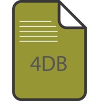 4db File Icon Fill And Outline Rounded Corners png