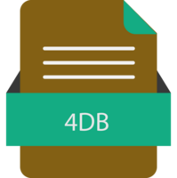 4db File Icon With Color And Rounded Corners And Folded Doc png