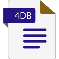 4db File Icon With Folded Style Document png
