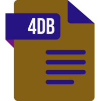 4db File Icon With Dark Color And Folded Doc png