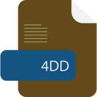 4DD File ectension icon rounded lines and shapes png