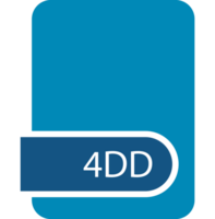 4DD File format icon with contour png