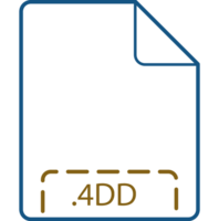 4DD file icon deep rounded outline png